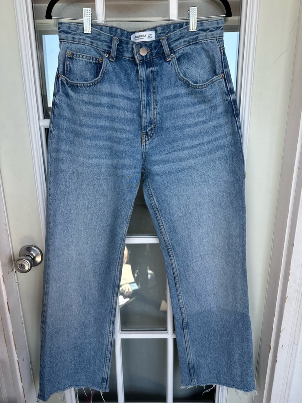 PULL&BEAR Women’s Light Blue High Rise Wide-Leg Jeans - size 6